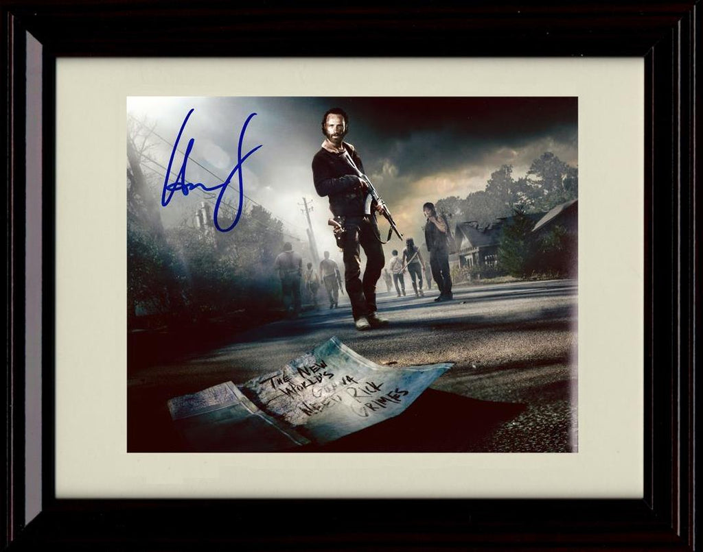 8x10 Framed Rick Grimes Autograph Promo Print - Walking Dead Framed Print - Television FSP - Framed   