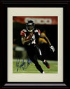 8x10 Framed Roddy White - Atlanta Falcons Autograph Promo Print - Running With Ball Framed Print - Pro Football FSP - Framed   