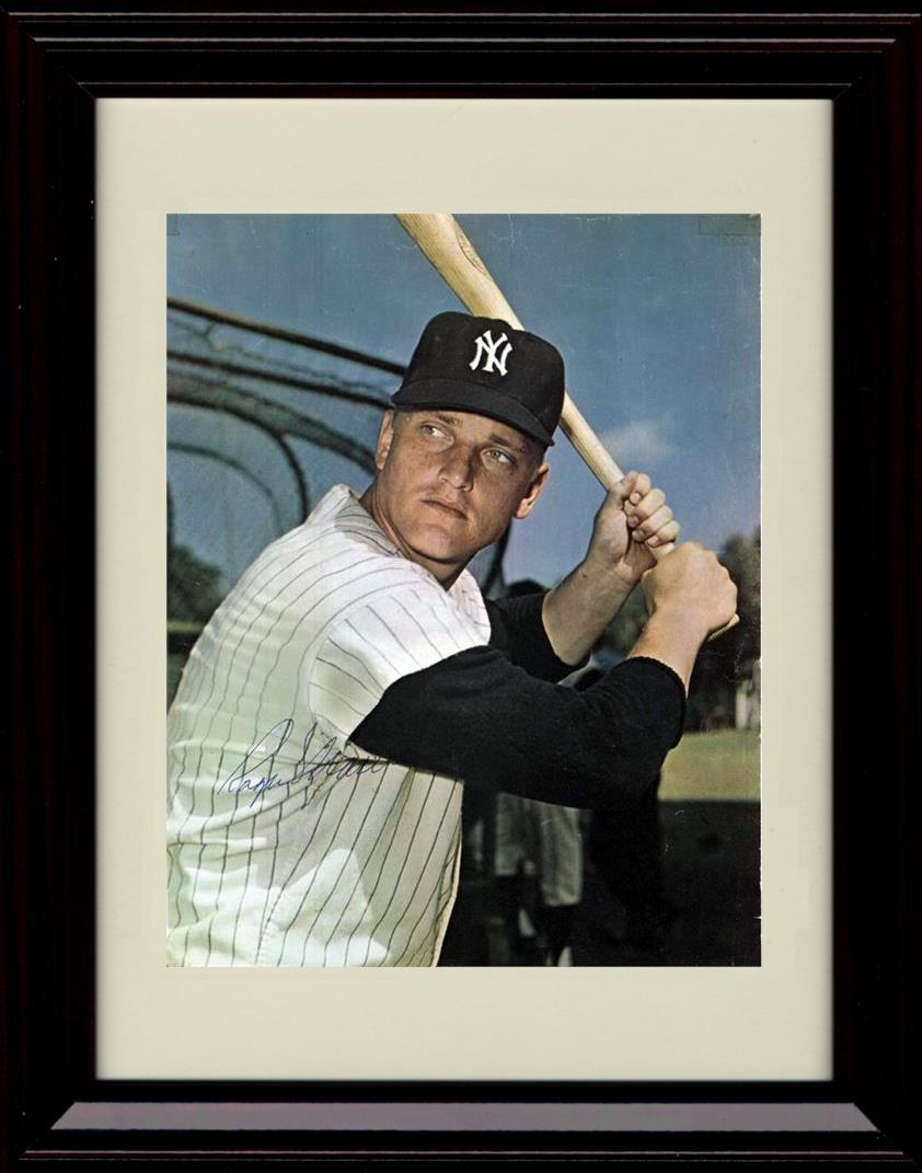 Unframed Roger Maris - Bat Pose - New York Yankees Autograph Replica Print Unframed Print - Baseball FSP - Unframed   