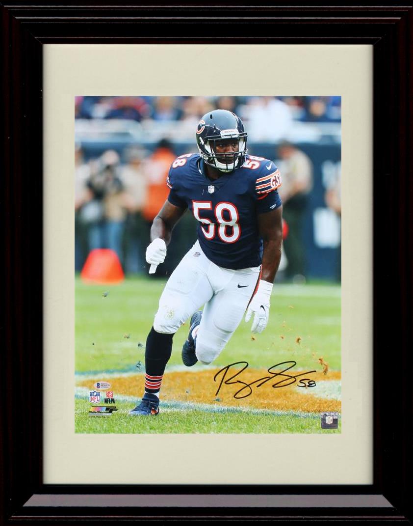 Unframed Roquan Smith - Chicago Bears Autograph Promo Print - Running Unframed Print - Pro Football FSP - Unframed   