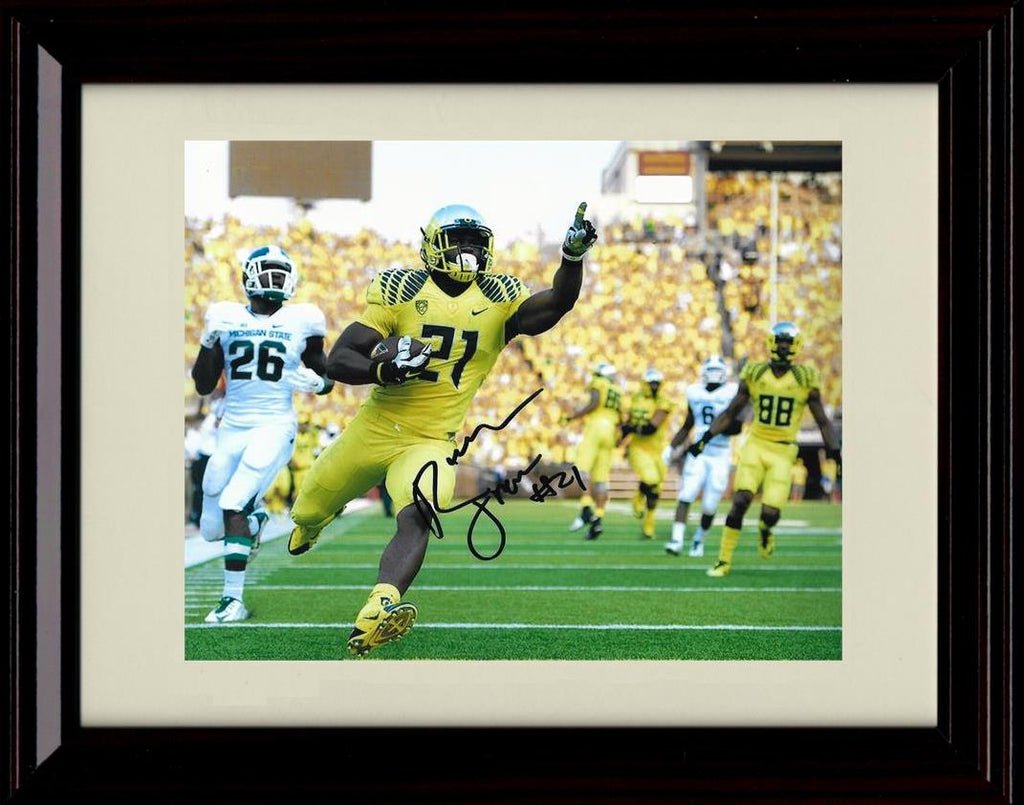 Framed 8x10 Royce Freeman Autograph Promo Print - Oregon Ducks- Celebration Framed Print - College Football FSP - Framed   