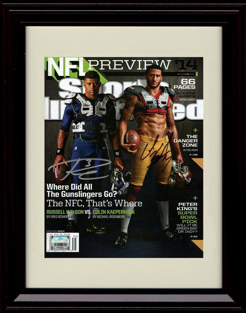 8x10 Framed Russell Wilson - Seattle Seahawks Autograph Promo Print - 2014 Sports Illustrated Framed Print - Pro Football FSP - Framed   