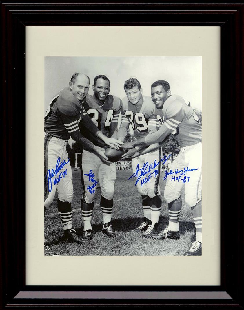 8x10 Framed Million Dollar Backfield - San Francisco 49ers Autograph Promo Print - HOF Year Framed Print - Pro Football FSP - Framed   