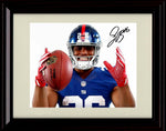 8x10 Framed Saquon Barkley - New York Giants Autograph Promo Print - Close Up Framed Print - Pro Football FSP - Framed   