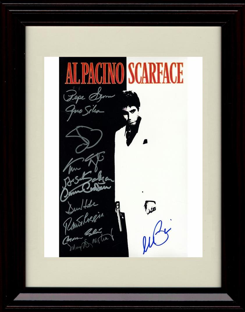 8x10 Framed Scarface Autograph Promo Print - Al Pacino Framed Print - Movies FSP - Framed   
