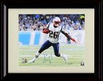 8x10 Framed Sony Michel - New England Patriots Autograph Promo Print - Running The Ball Framed Print - Pro Football FSP - Framed   