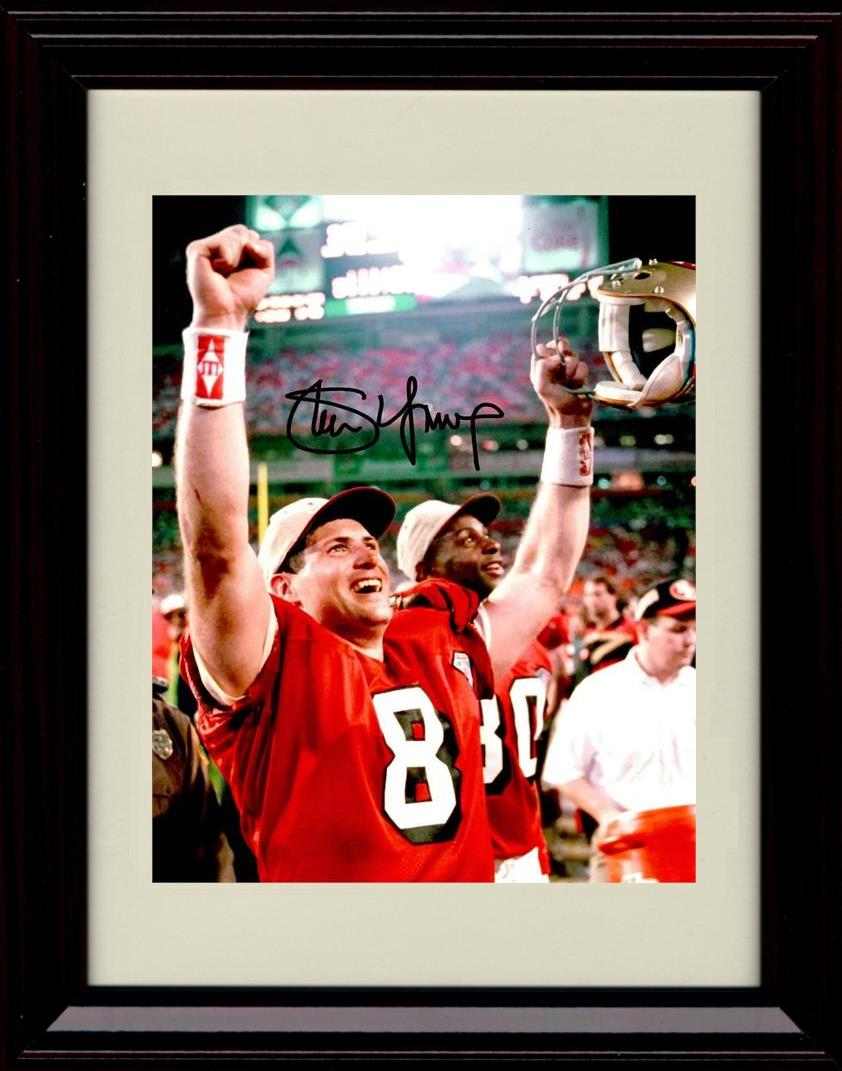 8x10 Framed Steve Young - San Francisco 49ers Autograph Promo Print - Helmet Up Framed Print - Pro Football FSP - Framed   