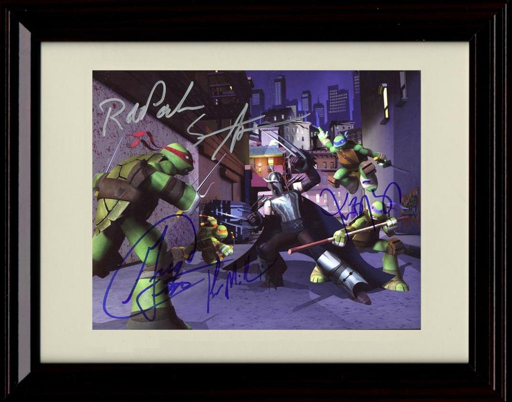 Unframed Teenage Mutant Ninja Turtles Cast Autograph Promo Print - Landscape Unframed Print - Movies FSP - Unframed   