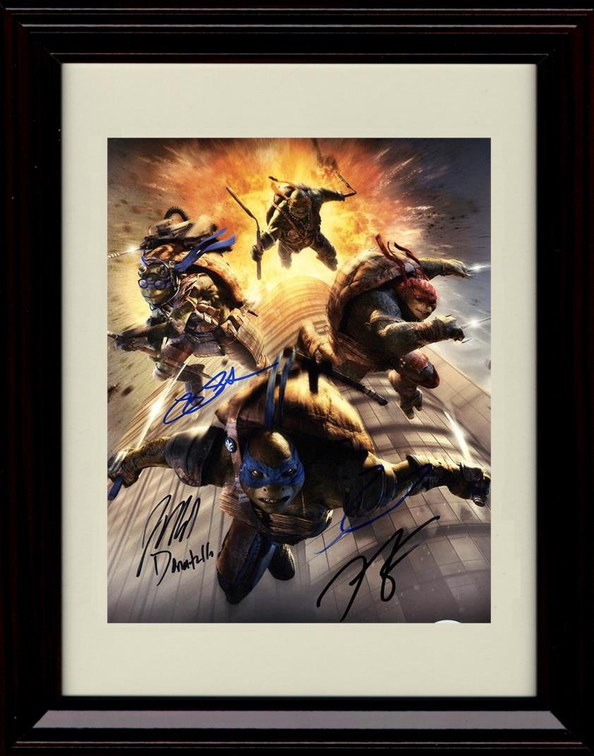 Unframed Teenage Mutant Ninja Turtles Cast Autograph Promo Print - Portrait Unframed Print - Movies FSP - Unframed   