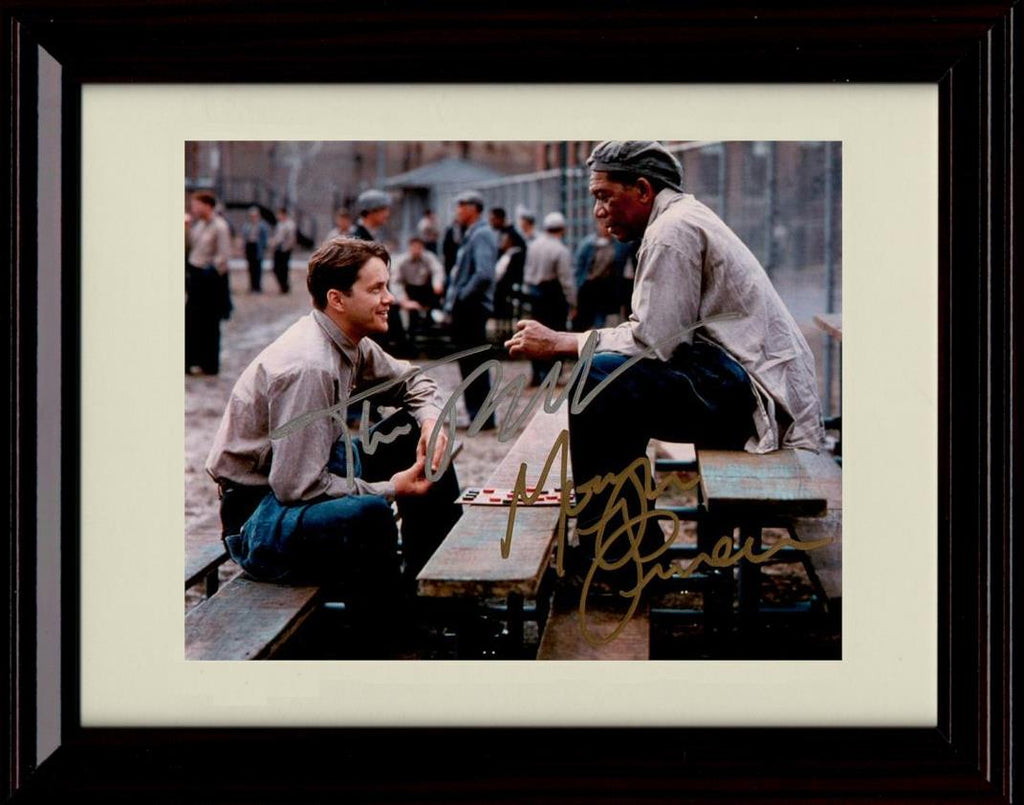8x10 Framed The Shawshank Redemption Autograph Promo Print - Robbins & Freeman Framed Print - Movies FSP - Framed   
