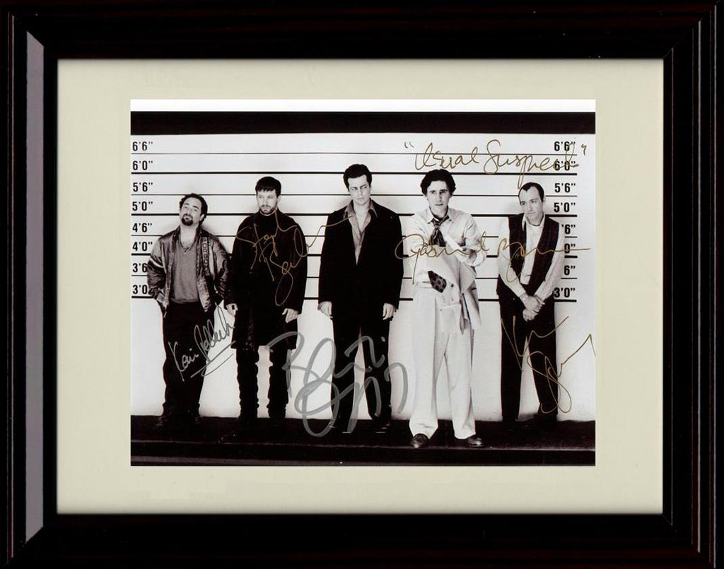 8x10 Framed The Usual Suspects Autograph Promo Print - Black and White Cast Picture Framed Print - Movies FSP - Framed   