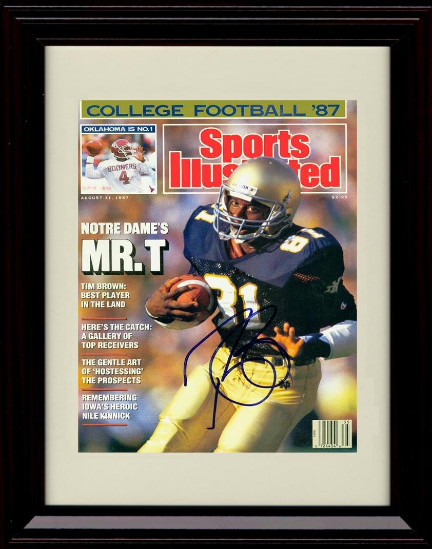 Unframed Tim Brown Autograph Promo Print - Notre Dame- Sports Illustrated Unframed Print - College Football FSP - Unframed   