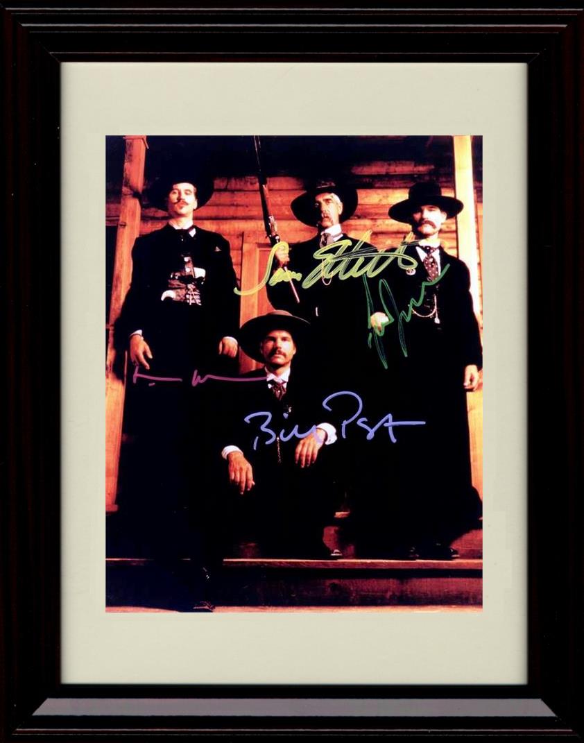 Unframed Tombstone Autograph Promo Print - Cast On Steps Unframed Print - Movies FSP - Unframed   