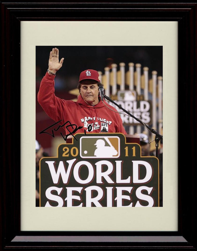 Unframed Tony Larussa - 2011 World Series - St Louis Cardinals Autograph Replica Print Unframed Print - Baseball FSP - Unframed   