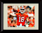 Unframed Trevor Lawenrece Autograph Promo Print - Clemson- Looking Downfield And Passing Unframed Print - College Football FSP - Unframed   