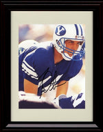 Unframed Ty Detmer Autograph Promo Print - BYU- Under Center Unframed Print - College Football FSP - Unframed   