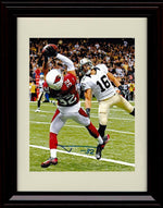 Unframed Tyrann Mathieu - Arizona Cardinals Autograph Promo Print - Backward Catch Unframed Print - Pro Football FSP - Unframed   