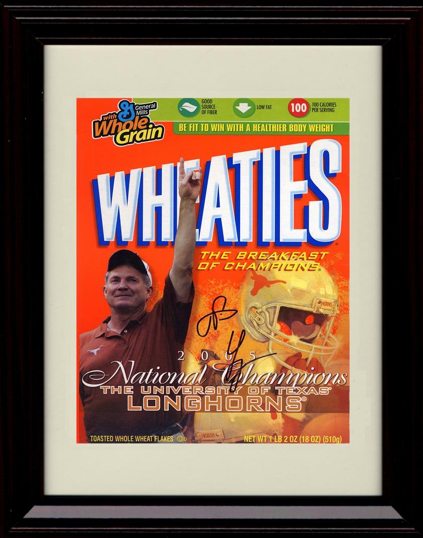 Unframed Vince Young Autograph Promo Print - Texas Longhorns- Wheaties Unframed Print - College Football FSP - Unframed   