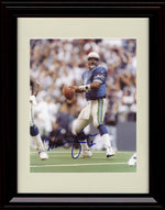 Unframed Warren Moon - Houston Oilers Autograph Promo Print - Dropping Back To Pass Unframed Print - Pro Football FSP - Unframed   