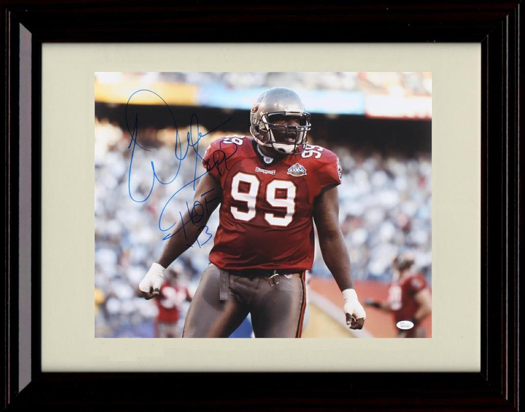 8x10 Framed Warren Sapp - Tampa Bay Buccaneers Autograph Promo Print - HOF Framed Print - Pro Football FSP - Framed   