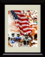 8x10 Framed Wes Walker - Miami Dophins Autograph Promo Print - Carrying The Flag Framed Print - Pro Football FSP - Framed   