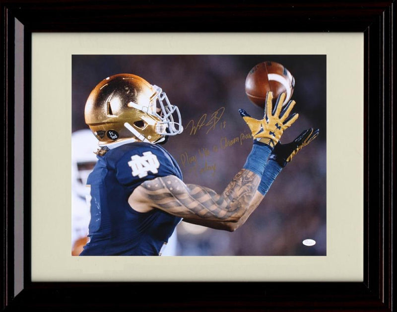 Unframed Will Fuller Autograph Promo Print - Notre Dame- Making The Catch Unframed Print - College Football FSP - Unframed   