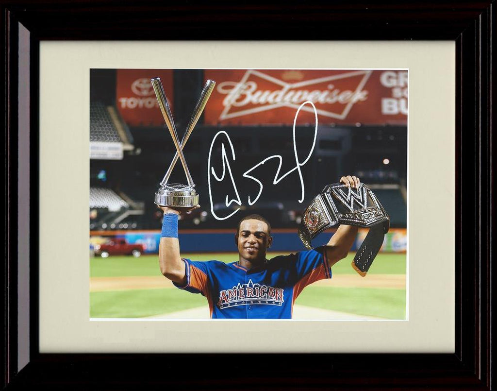 Unframed Yoenis Cespedes - Champion Salute - Boston Red Sox Autograph Replica Print Unframed Print - Baseball FSP - Unframed   