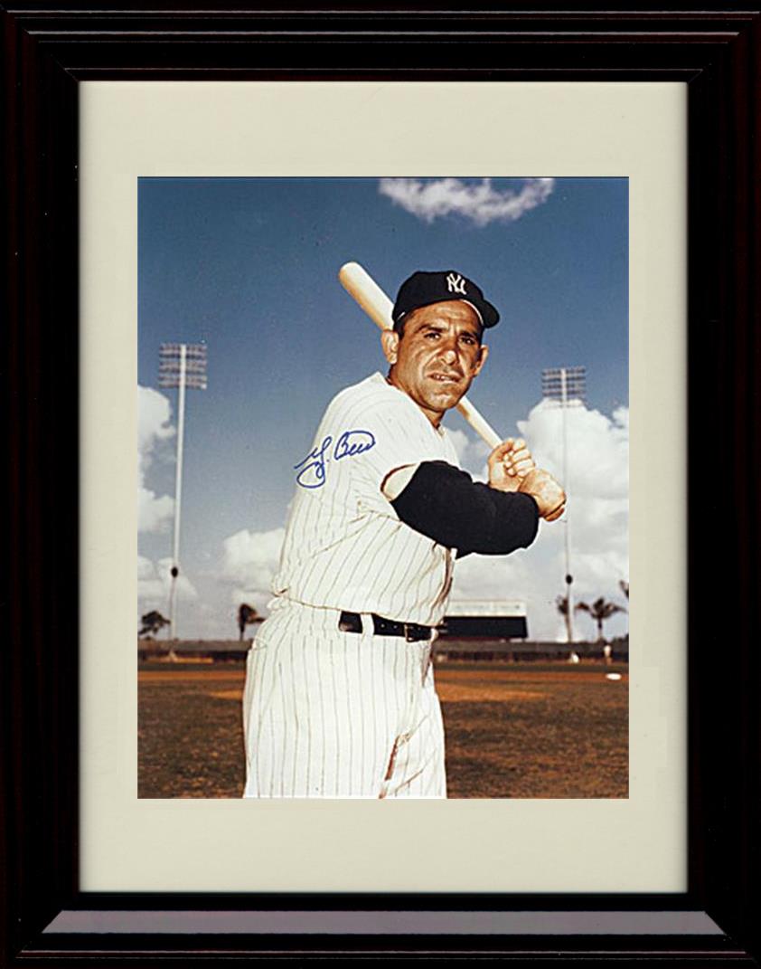 Unframed Yogi Berra - Bat Pose - New York Yankees Autograph Replica Print Unframed Print - Baseball FSP - Unframed   