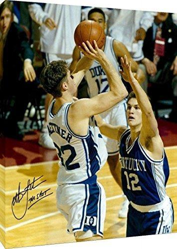 Metal Wall Art:  Duke - Christian Laettner The Shot Autograph Print Metal - College Basketball FSP - Metal   