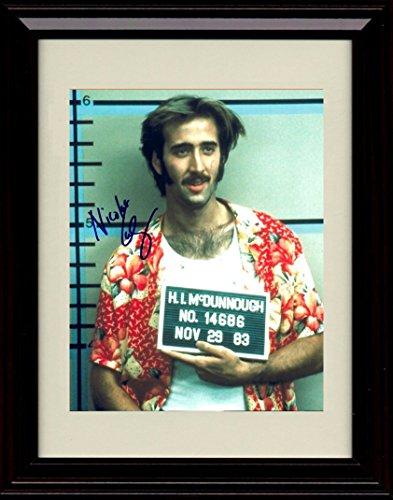 8x10 Framed Nicholas Cage Autograph Promo Print - Raising Arizona Framed Print - Movies FSP - Framed   