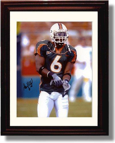 Framed 8x10 Antrel Rolle Autograph Promo Print - Miami Hurricanes Framed Print - College Football FSP - Framed   