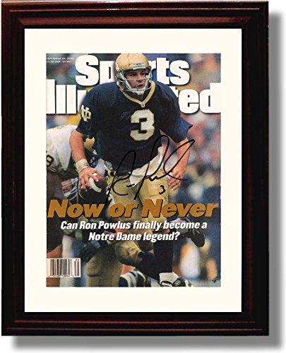 Framed 8x10 Notre Dame "Now or Never" Rom Powlus SI Autograph Promo Print Framed Print - College Football FSP - Framed   