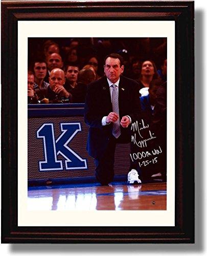 Unframed Duke "Coach K'" 1,000th Win Unframed Autograph Photo Unframed Print - College Basketball FSP - Unframed   