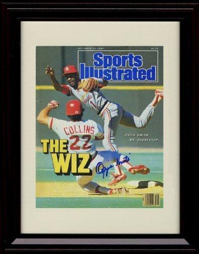 Framed 8x10 Ozzie Smith SI Autograph Replica Print - Wizard of Oz Framed Print - Baseball FSP - Framed   