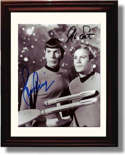 8x10 Framed Star Trek Autograph Promo Print - William Shatner Leonard Nimoy Framed Print - Television FSP - Framed   