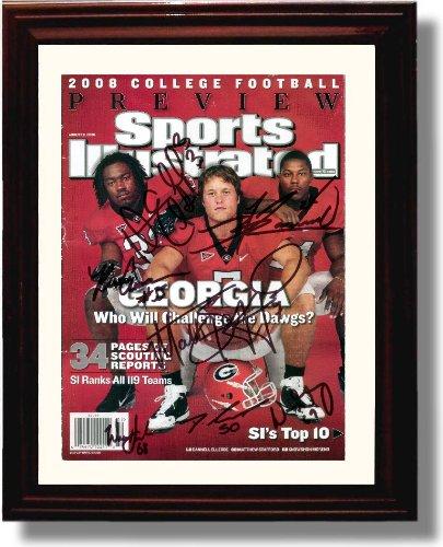 Unframed UGA Georgia Football SI Autograph Print - 2008 College Preview Unframed Print - College Football FSP - Unframed   