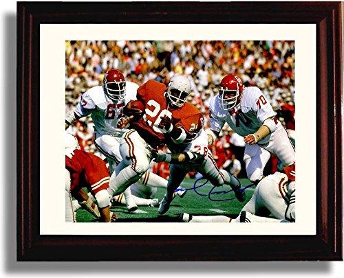 Unframed Earl Campbell Texas "Cutting the Corner" Autograph Promo Print Unframed Print - College Football FSP - Unframed   