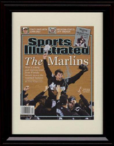 Framed 8x10 Josh Beckett SI Autograph Replica Print - 2003 - Marlins Champs! Framed Print - Baseball FSP - Framed   