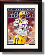 Unframed LSU "Tiger Nation Roars" Les Miles 2007 National Champs SI Autograph Unframed Print - College Football FSP - Unframed   