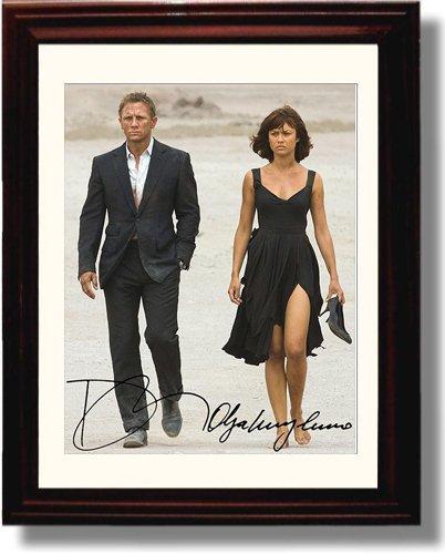8x10 Framed Olga Kurylenko Autograph Promo Print - Daniel Craig Framed Print - Movies FSP - Framed   