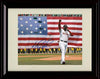 Unframed David Ortiz Autograph Replica Print - American Flag Background Unframed Print - Baseball FSP - Unframed   