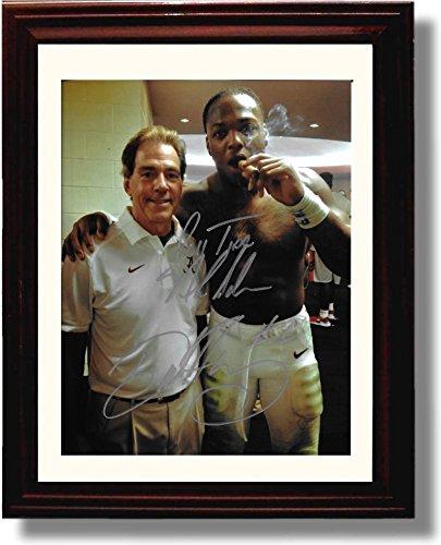 Unframed Alabama Derrick Henry & Nick Saban "Cigar Celebration" Autograph Promo Print Unframed Print - College Football FSP - Unframed   