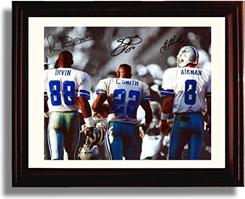 Unframed Big 3 Autograph Promo Print - Irvin, Smith & Aikman - Dallas Cowboys Unframed Print - Pro Football FSP - Unframed   