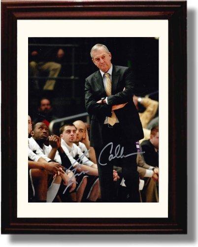 Framed 8x10 Jim Calhoun Autograph Promo Print - Connecticut Huskies - In the Huddle Framed Print - College Basketball FSP - Framed   