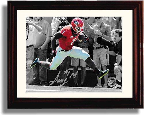 Framed 8x10 Georgia Football - Sony Michel Spotlight Autograph Promo Print Framed Print - College Football FSP - Framed   