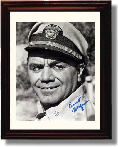 8x10 Framed Ernest Borgnine Autograph Promo Print - Ernest Borgnine Framed Print - Television FSP - Framed   