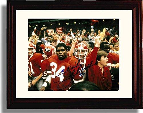 Framed 8x10 Georgia Football Herschel Walker 1980 Championship Autograph Promo Print Framed Print - College Football FSP - Framed   