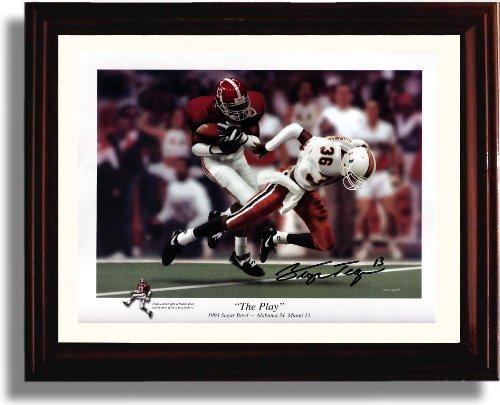 Framed 8x10 Alabama Crimson Tide Football George Teague "The Play" Autograph Photo Print Framed Print - College Football FSP - Framed   