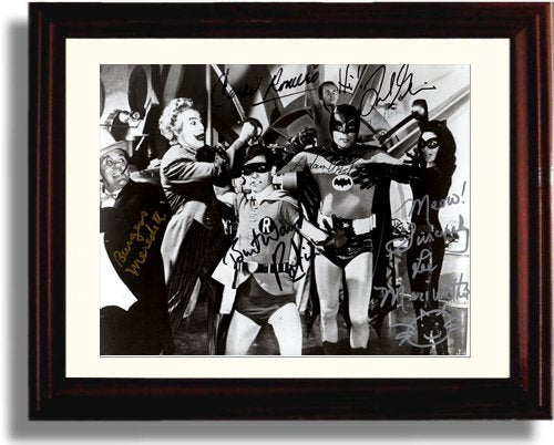 8x10 Framed Batman Autograph Promo Print - Cast Signed Framed Print - Television FSP - Framed   