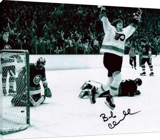 Metal Wall Art:  Philadelphia Fliers - Bobby Clarke The Goal Autograph Print Metal - Hockey FSP - Metal   